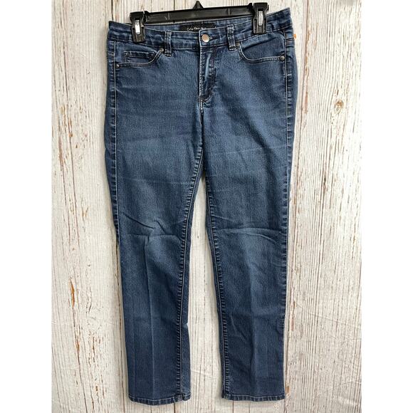 Calvin Klein Jeans Womens Size 6 Dark Wash Blue Denim Cotton Blend Straight Leg - Picture 1 of 5